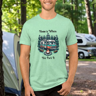 T-shirt En Tri-matière Accueil - Où vous le garez | Thème Camping