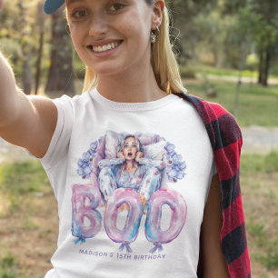 T-shirt En Tri-matière Ado rose effrayant Halloween Sleepover Tee