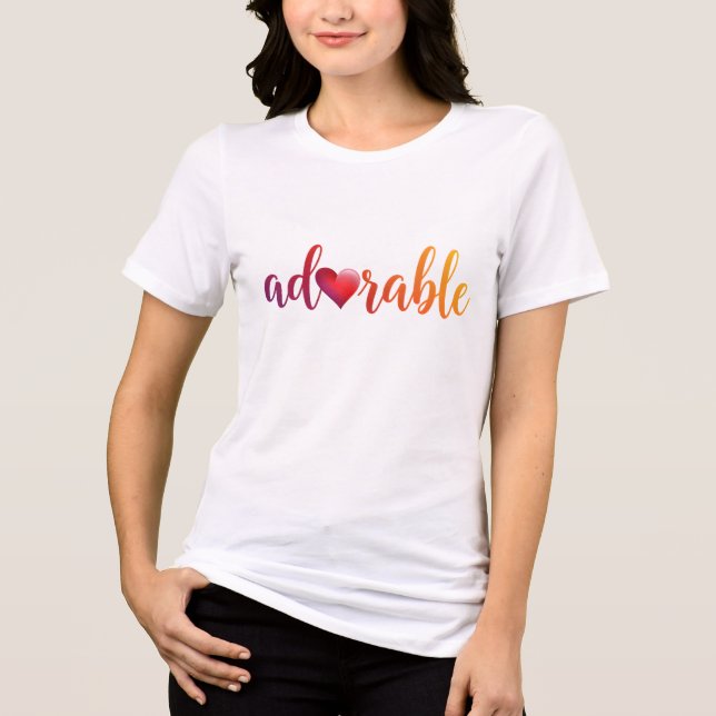 T-shirt En Tri-matière "Adorable"-design1 par Maaya Prints, Femmes (Recto)