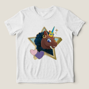 T-shirt En Tri-matière Afro Unicorn étoile magique
