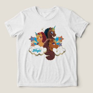 T-shirt En Tri-matière Afro Unicorn "Fabriqué en magie" Trio Design