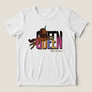 T-shirt En Tri-matière Afro Unicorn Queen Design