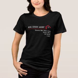T-shirt En Tri-matière Agent Immobilier Quelqu'un Qui Prend en Main