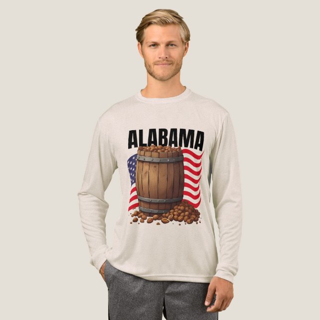 T-shirt En Tri-matière Alabama Men's Bella+Canvas Long Sleeve (Recto complet)