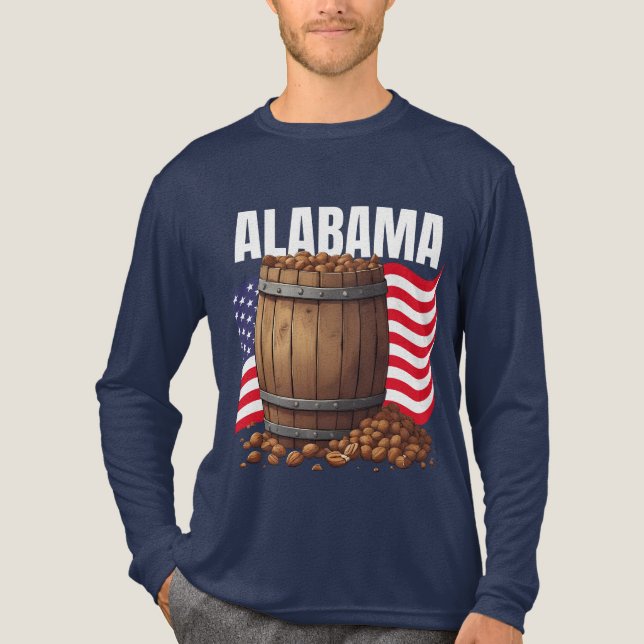 T-shirt En Tri-matière Alabama Men's Bella+Canvas Long Sleeve Dark (Recto)