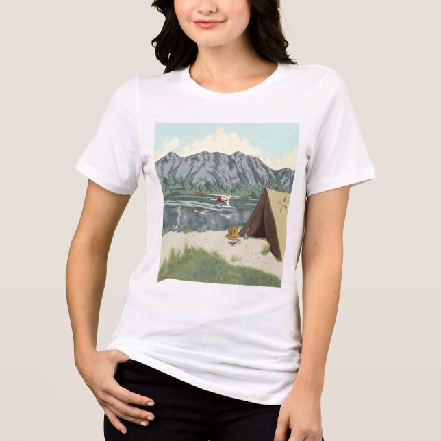 T-shirt En Tri-matière Alaska Bush Avion Et Pêche Voyage (Recto)