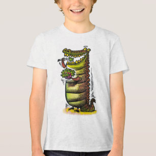 T-shirt En Tri-matière alligator mangeant une salade