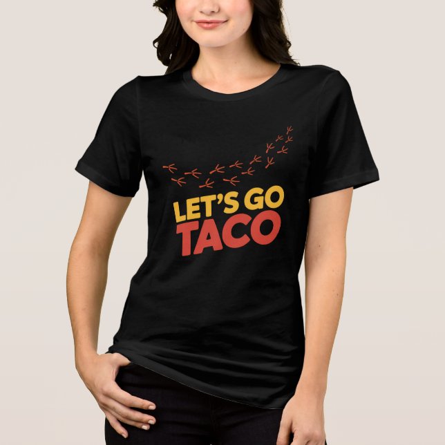 T-shirt En Tri-matière Allons voir TACO Empreintes de poulet (Recto)