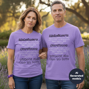 T-shirt En Tri-matière ALZ Violet Maladie d'Alzheimer Sensibilisation Sur