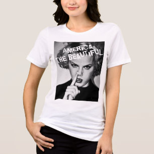 T-shirt En Tri-matière America the Beautiful par FpArt White T-Shirt