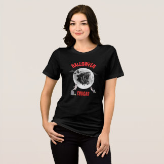 T-shirt En Tri-matière american cougar on halloween night with crows