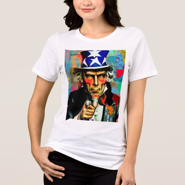 T-shirt En Tri-matière American Uncle Sam (Recto)