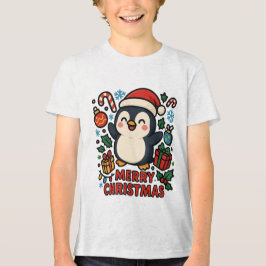 T-shirt En Tri-matière AMITA | Merry Christmas Penguin