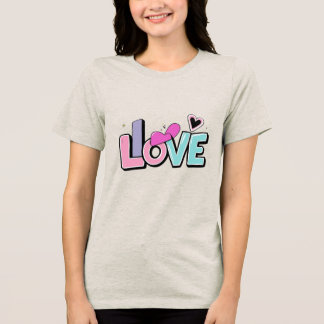 T-shirt En Tri-matière Amour Art à l'aquarelle moderne pour la Saint-Vale