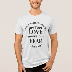 T-shirt En Tri-matière Amour Éternel - 1 Jean 4:18 Citation Écriture Art