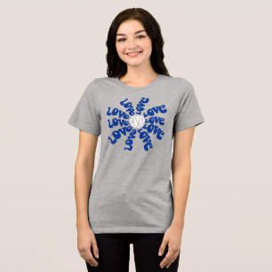 T-shirt En Tri-matière Amour Rétro Comme Jésus Fleur Inspiration Chrétien