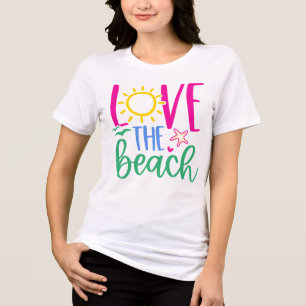 T-shirt En Tri-matière Amoureux de la Plage "J'aime la Plage"