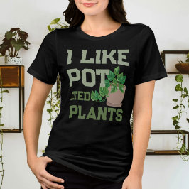 T-shirt En Tri-matière Amusant Plante J'Aime Les Plantes Pots