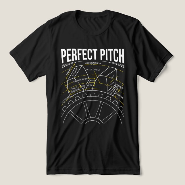 T-shirt En Tri-matière Anatomie des dents d'engrenage - Parfait Pitch Edi (Design Recto)