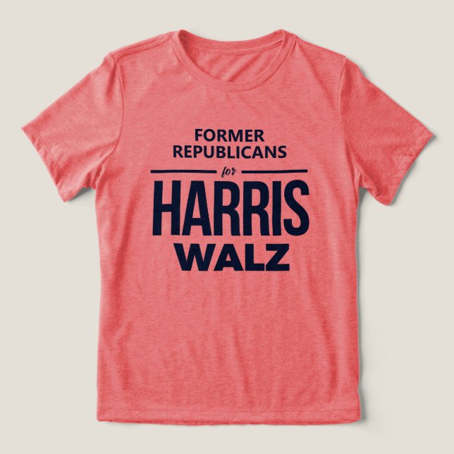 T-shirt En Tri-matière Anciens Républicains pour Harris Walz (Design Recto)