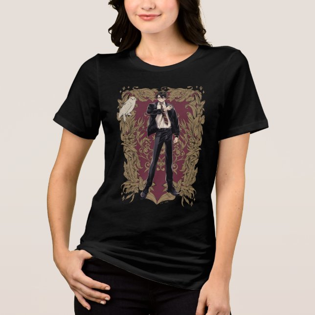 T-shirt En Tri-matière Anime HARRY POTTER™ Cadre Orné (Recto)
