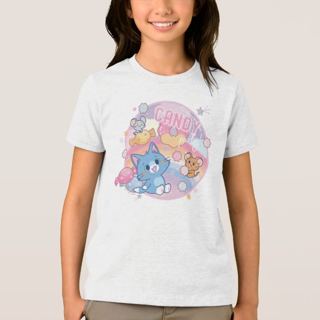 T-shirt En Tri-matière Anime Tom et Jerry Candy Party (Recto)