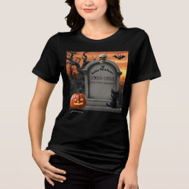 T-shirt En Tri-matière "Anita Newhart" Halloween Humour en pierre de tête