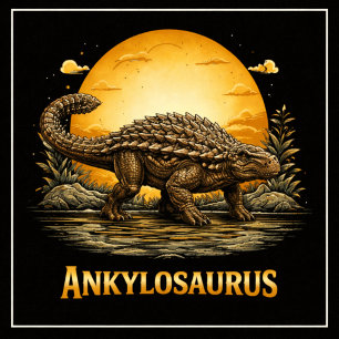 T-shirt En Tri-matière Ankylosaurus Dinosaure Préhistorique Lune