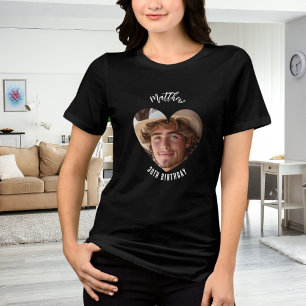 T-shirt En Tri-matière Anniversaire coeur photo homme petite amie