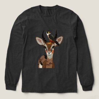 T-SHIRT  EN TRI-MATIÈRE ANTILOPE & FAUCON