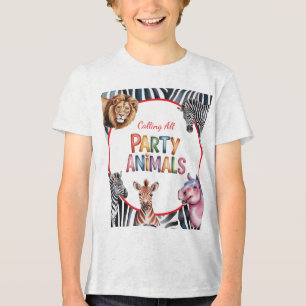 T-shirt En Tri-matière Appel à tous les animaux de fête Fête d'anniversai