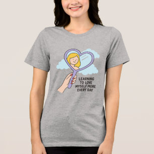 T-shirt En Tri-matière Apprendre à m'aimer - Illustration du miroir du co