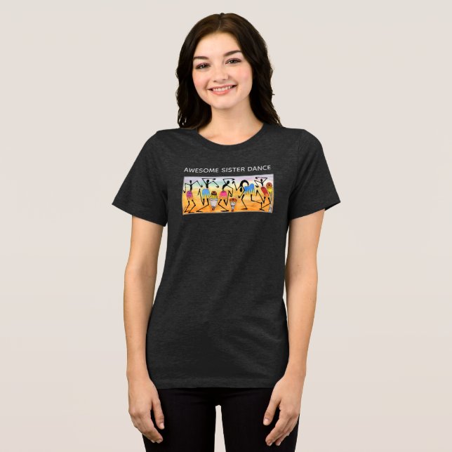 T-shirt En Tri-matière Aquarelle Abstraite Soeur Awesome T-shirt (Recto plein)