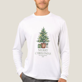 T-shirt En Tri-matière Aquarelle rustique Arbre de Noël non photo