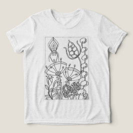 T-shirt En Tri-matière araignée avec fleurs d'imaginaire