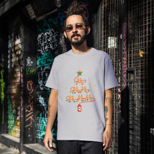 T-shirt En Tri-matière Arbre de Noël Amoureux des chiens chaud