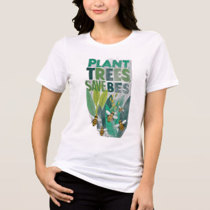 T-shirt En Tri-matière Arbres plantes, Sauvez les abeilles