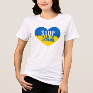 T-shirt En Tri-matière Arrêtez la guerre en Ukraine. 