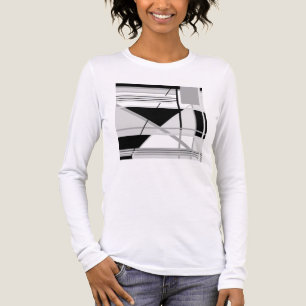 T-shirt En Tri-matière Art Abstrait géométrique gris clair et moyen