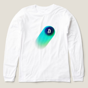 T-shirt En Tri-matière Art Bitcoin (Comète - Style 2, Blanc)