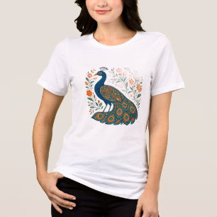 T-shirt En Tri-matière Art de camion au paon