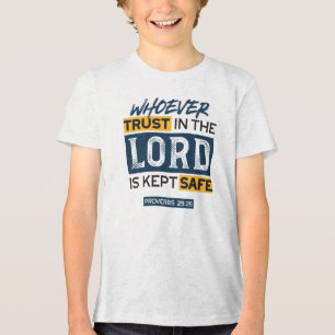 T-shirt En Tri-matière Art de citation biblique - Proverbes 29:25 Confian