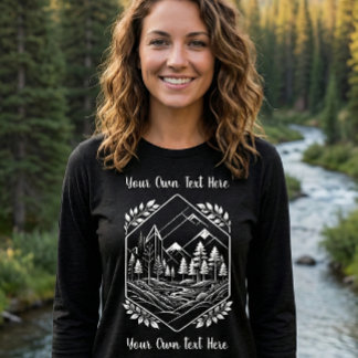 T-shirt En Tri-matière Art de ligne extérieur Aventure de montagne Votre