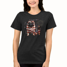 Art de pug patriotique