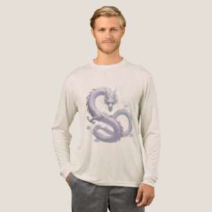 T-shirt En Tri-matière Art du Dragon Blanc   Esthétique Fantastique Mythi