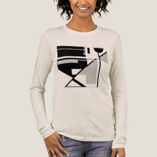 T-shirt En Tri-matière Art géométrique gris noir MCM