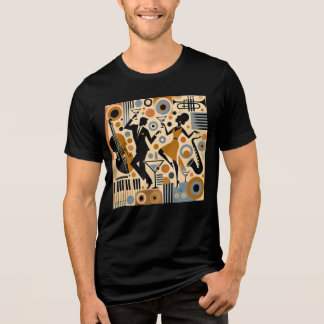 T-shirt En Tri-matière Art minimaliste de l'ère du jazz du milieu du sièc