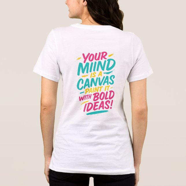 T-shirt En Tri-matière Artistic Brush-Lettering T-Shirt –  (Verso)