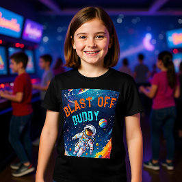 T-shirt En Tri-matière Astronaut Deep Space Planets Blast Off Buddy Favor
