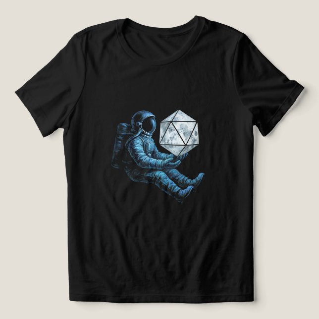 T-shirt En Tri-matière Astronaut with Moon Dice (Design Recto)